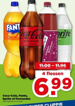 Aanbieding: Coca-Cola, Fanta, Sprite of Fernandes