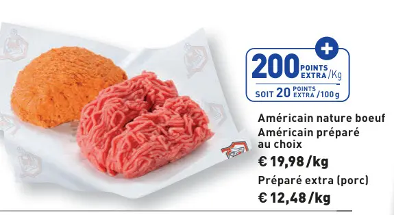 Offre: Américain nature boeuf Américain préparé au c