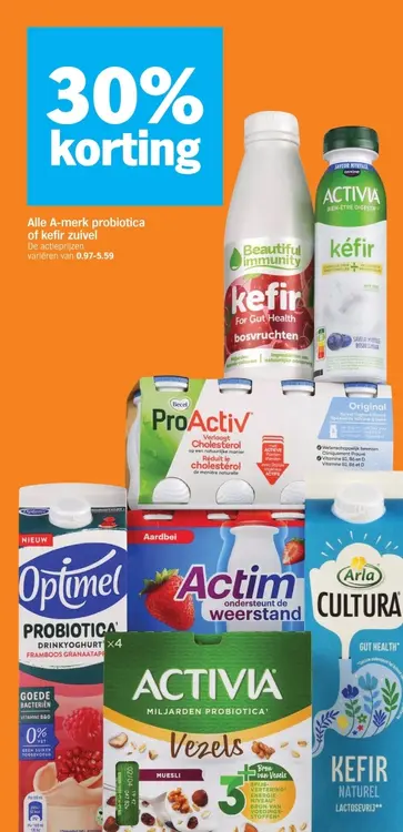Aanbieding: Alle A-merk probiotica of kefir zuivel