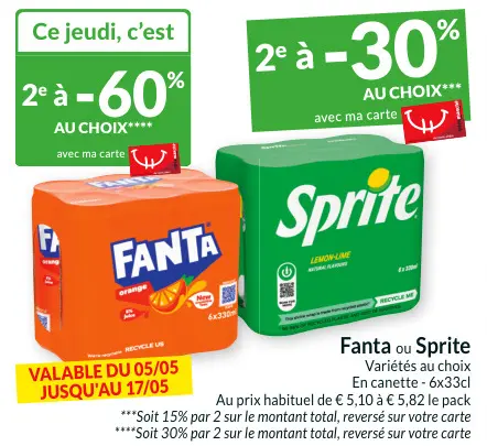 Offre: Fanta ou Sprite