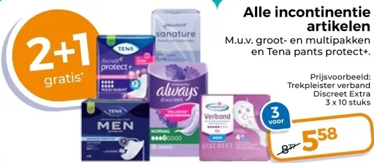 Aanbieding: Alle incontinentie artikelen