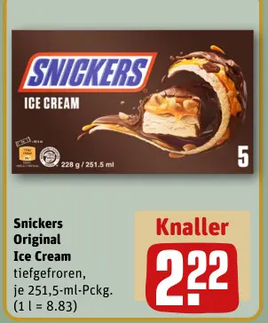 Aanbieding: Snickers Original Ice Cream