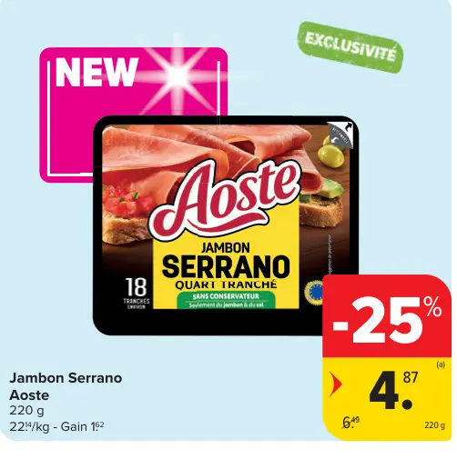 Offre: Jambon Serrano