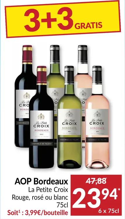 Offre: La Petite Croix La Petite Croix Rouge, rosé ou blanc