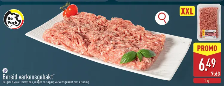 Promotie: Bereid varkensgehakt