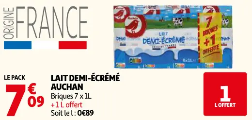 Promotie: Lait demi-écrémé