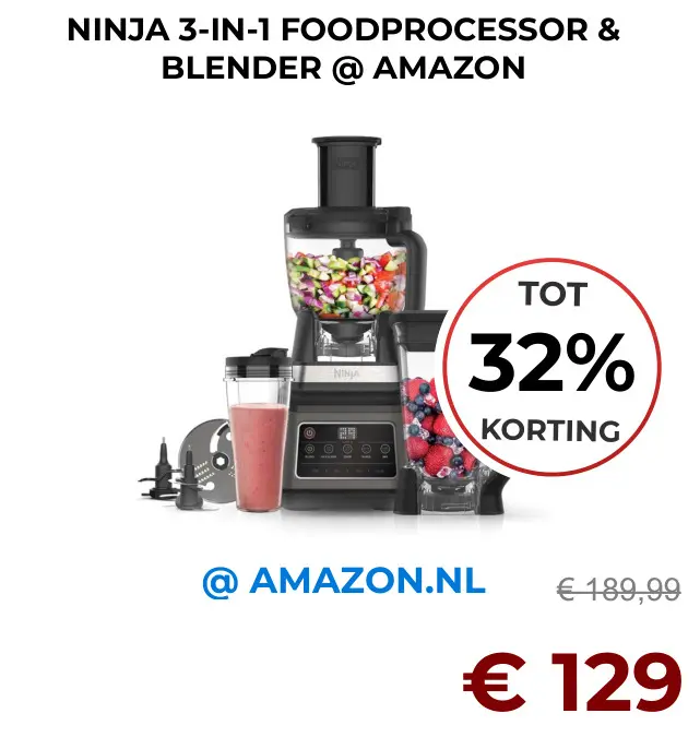 Aanbieding: Ninja 3-in-1 foodprocessor & blender