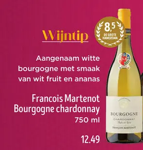 Aanbieding: Francois Martenot Bourgogne chardonnay