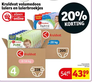 Aanbieding: Kruidvat volumedoos luiers en luierbroekjes