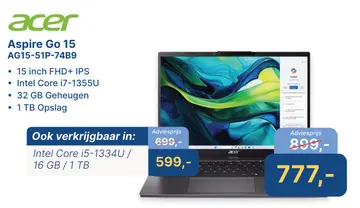 Aanbieding: Aspire Go 15 AG15-51P-74B9