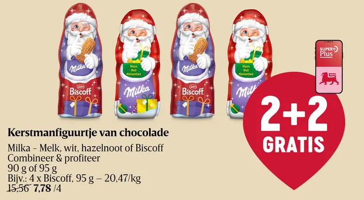 Promotie: Kerstmanfiguurtje van chocolade