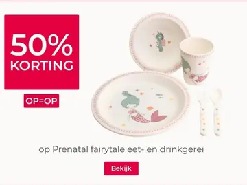 Aanbieding: Prénatal fairytale eet- en drinkgerei