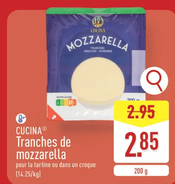 Offre: Tranches de mozzarella