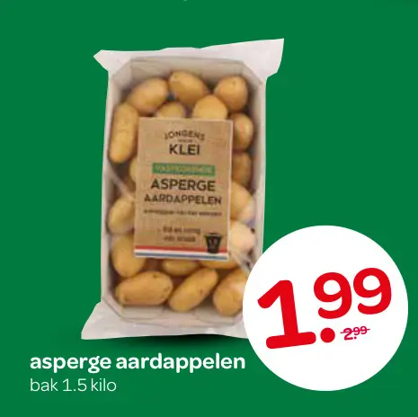 Aanbieding: Asperge aardappelen