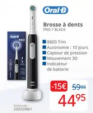 Offre: Brosse à dents PRO 1 BLACK