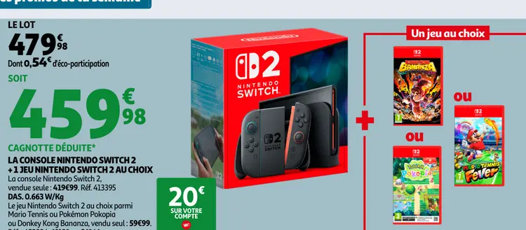 Offre: La console Nintendo switch 2 + 1 jeu Nintendo