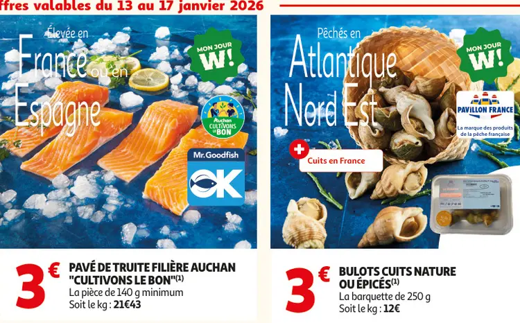 Promotie: Bulots cuits nature ou épicés