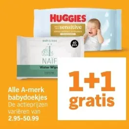 Aanbieding: Alle A-merk babydoekjes