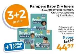 Aanbieding: Baby Dry luiers