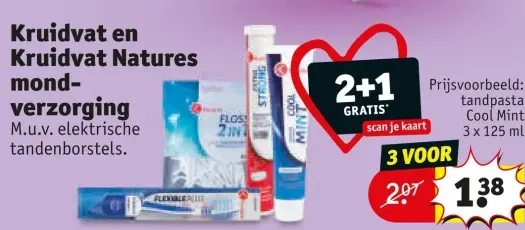 Aanbieding: Kruidvat en Kruidvat Natures mondverzorging
