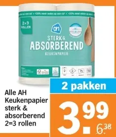 Aanbieding: AH Keukenpapier sterk & absorberend