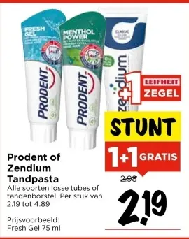 Aanbieding: Prodent of Zendium Tandpasta