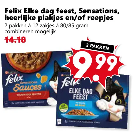Aanbieding: Elke dag feest, Sensations, heerlijke plakjes en/of reepjes