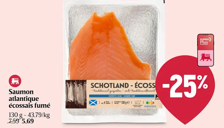 Offre: Saumon atlantique écossais fumé