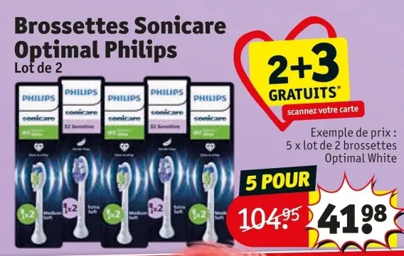 Offre: Brossettes Sonicare Optimal
