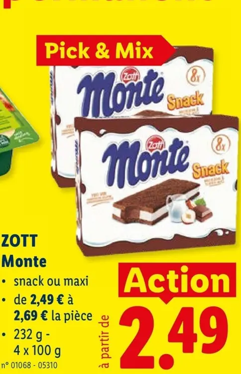 Offre: ZOTT Monte