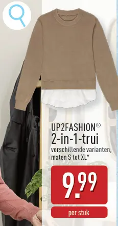 Promotie: UP2FASHION® 2-in-1-trui