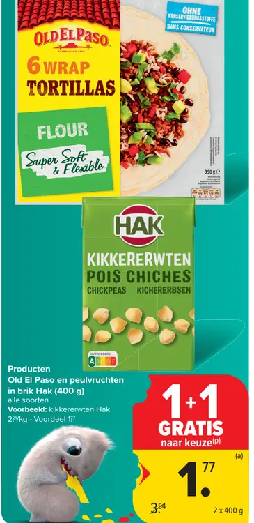 Promotie: Old El Paso en peulvruchten in brik Hak