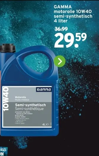 Aanbieding: motorolie 10W40 semi-synthetisch