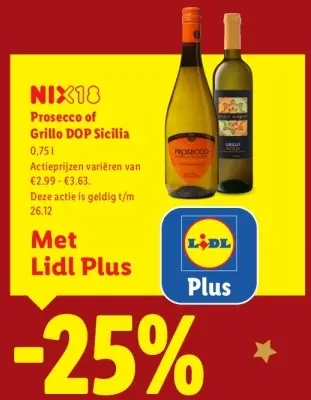 Aanbieding: Prosecco of Grillo DOP Sicilia