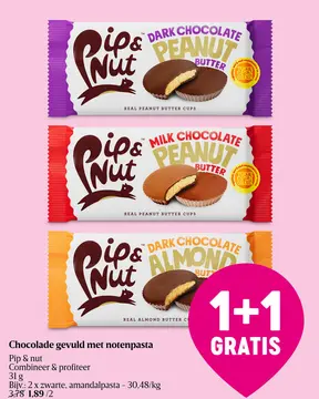 Aanbieding: Chocolade gevuld met notenpasta