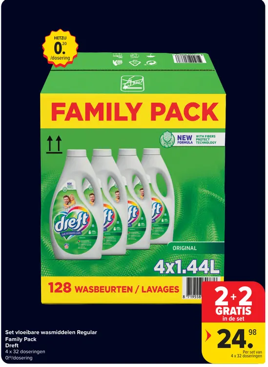 Promotie: Set vloeibare wasmiddelen Regular Family Pack