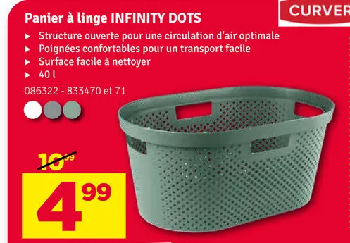 Offre: Panier à linge INFINITY DOTS