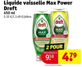 Offre: Liquide vaisselle Max Power