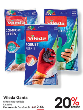 Offre: Vileda Gants Comfort, M