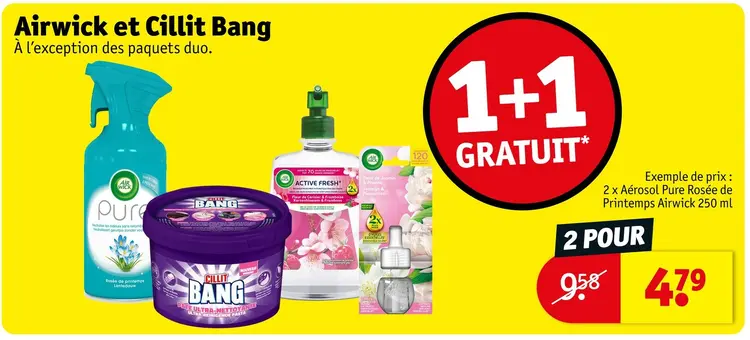 Offre: Airwick et Cillit Bang