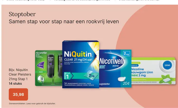 Aanbieding: Niquitin Clear Pleisters