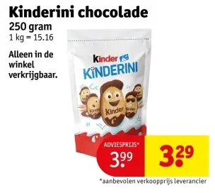 Promotie: Kinderini chocolade