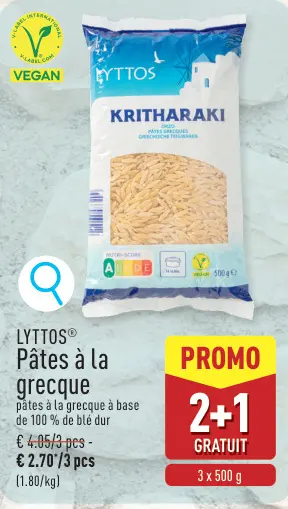 Offre: Pâtes à la grecque
