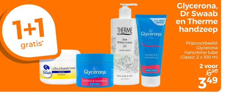 Aanbieding: Glycerona, Dr Swaab en Therme handzeep