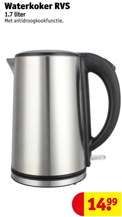 Promotie: Waterkoker RVS