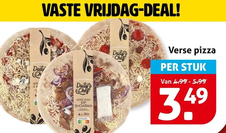 Aanbieding: Verse pizza