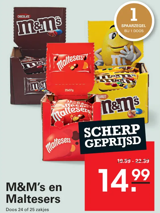 Aanbieding: M&M's en Maltesers