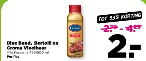 Aanbieding: Blue Band, Bertolli en Croma Vloeibaar