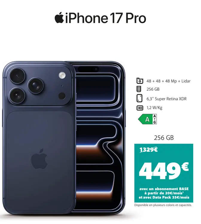 Offre: iPhone 17 Pro