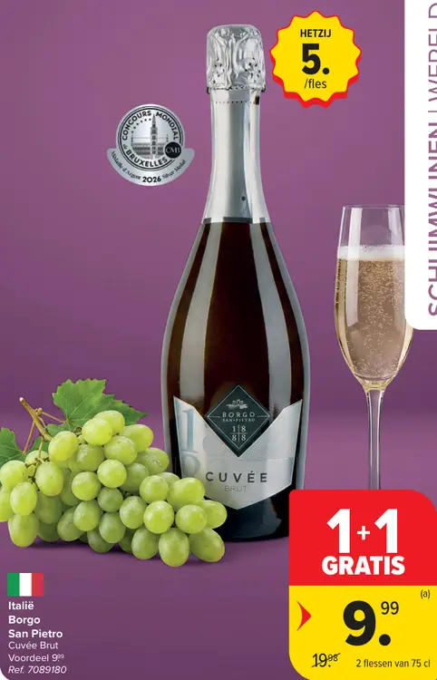 Promotie: Borgo San Pietro Cuvée Brut
